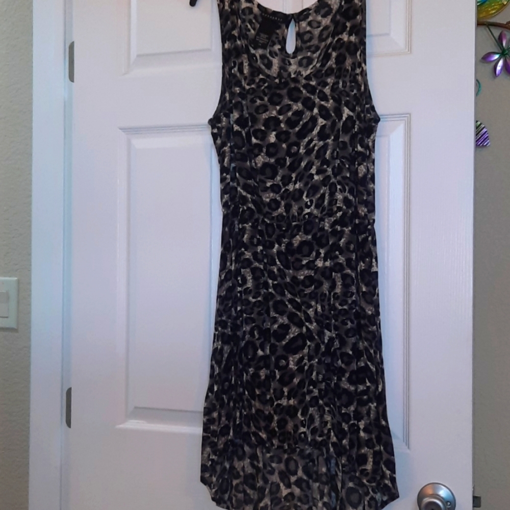 High low animal print dress